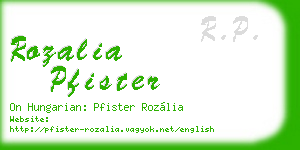rozalia pfister business card