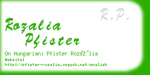 rozalia pfister business card